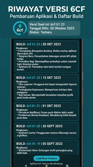 Riwayat Versi 6cf untuk Pengguna Android