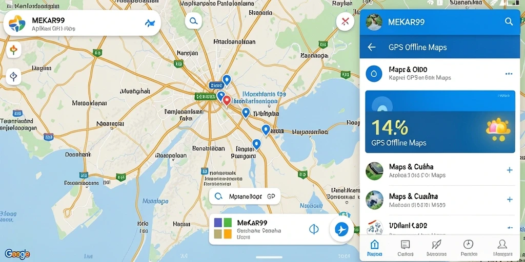 Tampilan antarmuka MEKAR99 yang informatif dan mudah digunakan untuk GPS Offline Maps.