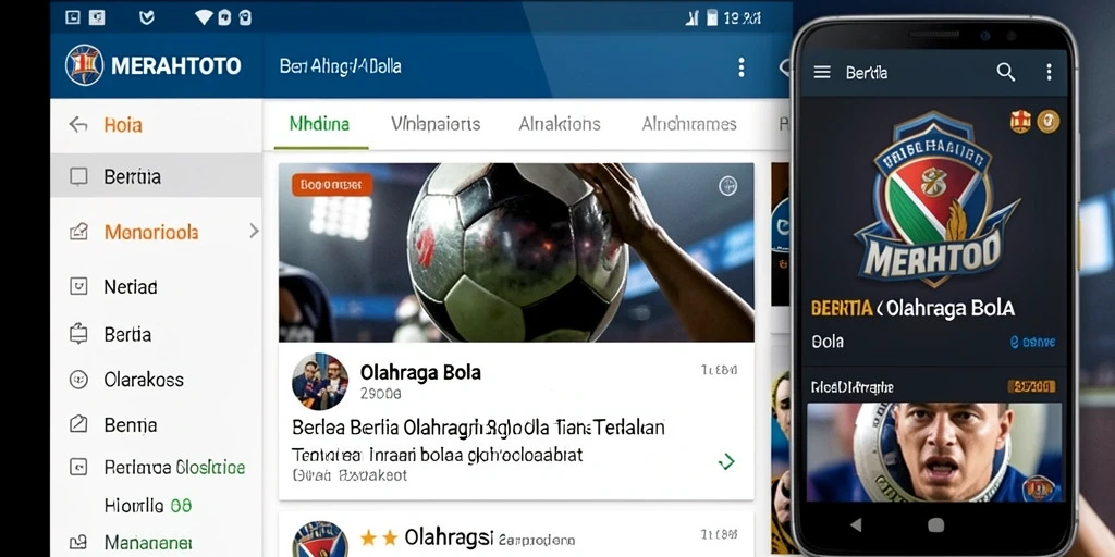 Tampilan antarmuka aplikasi Olahraga Bola MERAHTOTO yang menarik dan informatif.