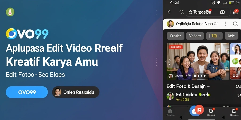 Antarmuka intuitif OVO99 untuk Edit Video Reels yang mudah digunakan.