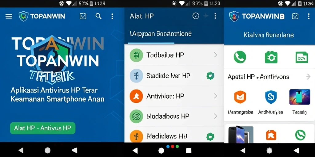 Tampilan antarmuka utama aplikasi TOPANWIN yang intuitif dan mudah digunakan.